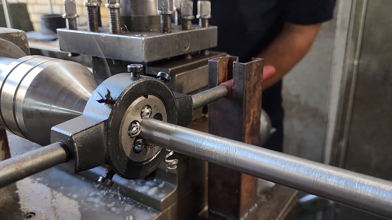 how to make long Screw thread by lathe #lathe