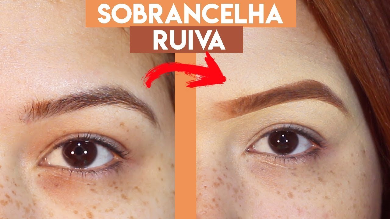 SOBRANCELHA RUIVA ♥ Como PREENCHER E PINTAR