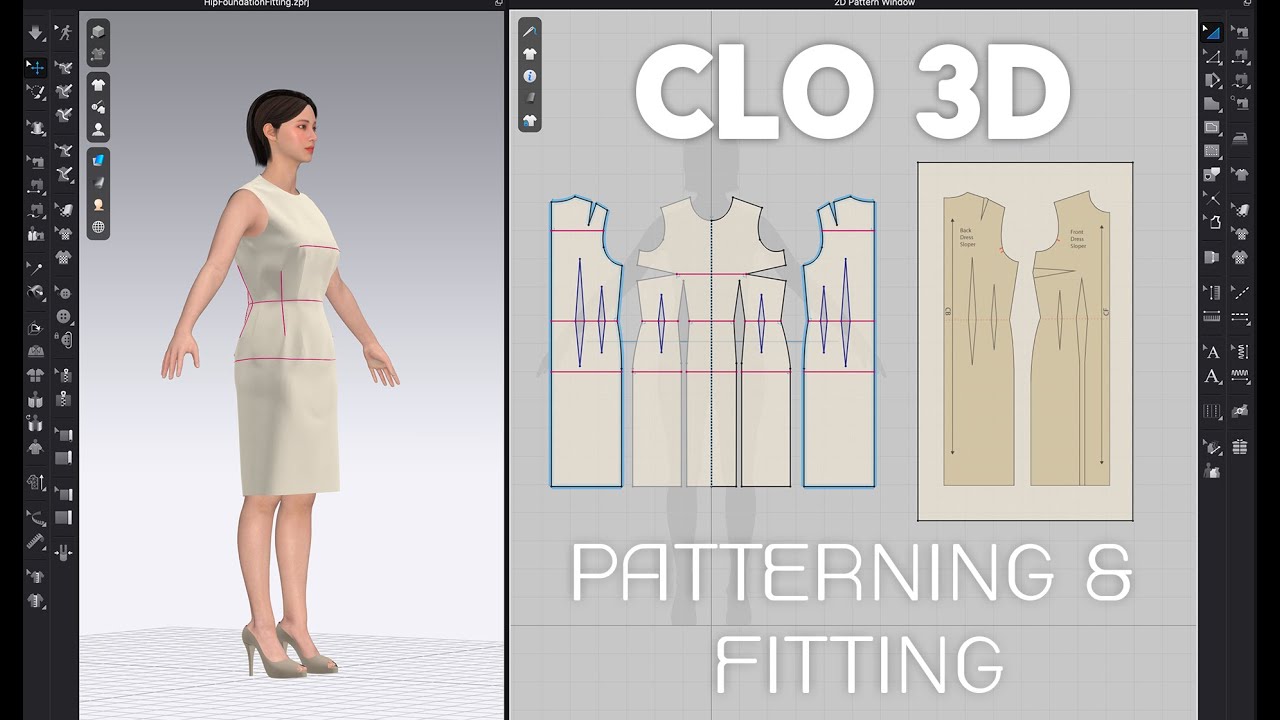 CLO-3D Pattern & Fit a Hip Foundation