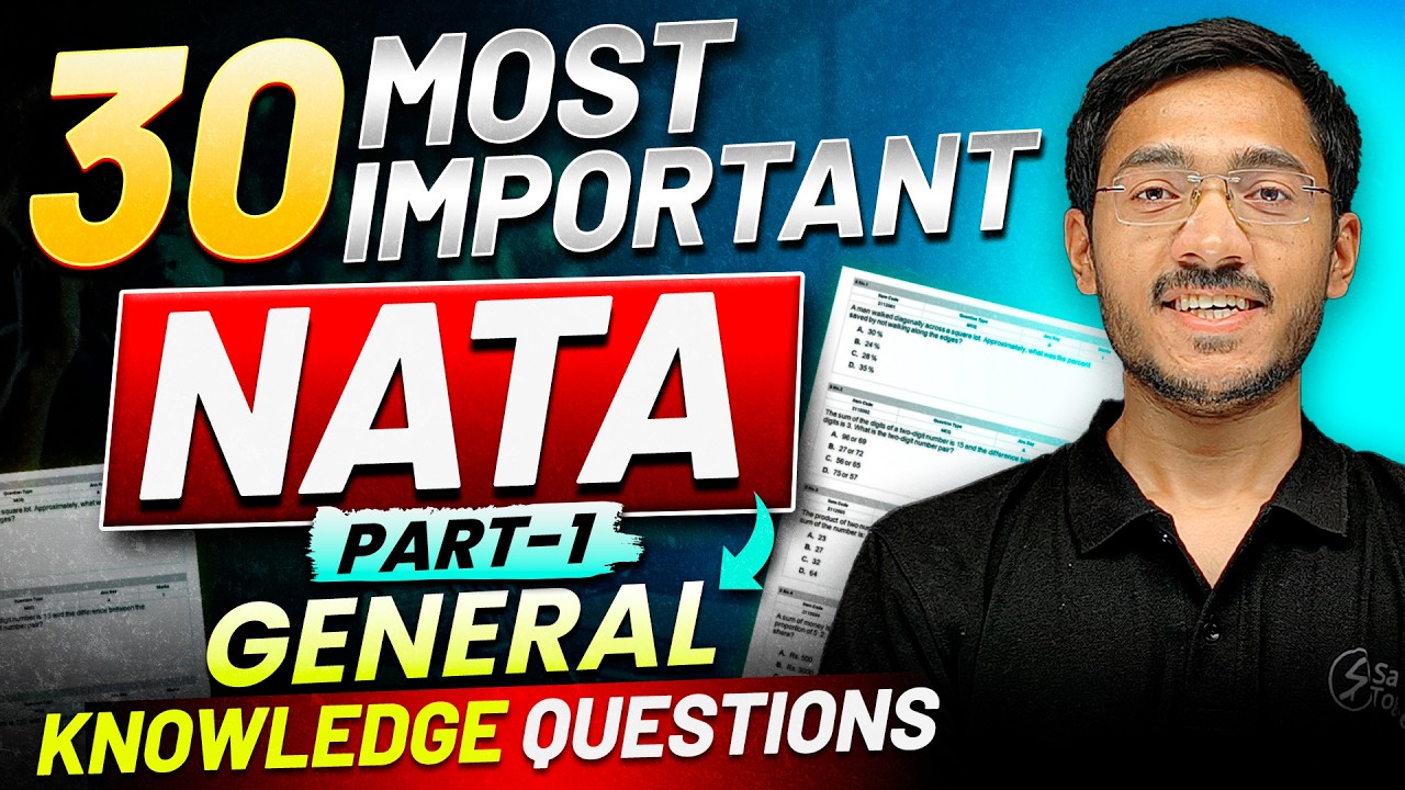 30 Most Important General Knowledge Questions | NATA & JEE | Sachin Prajapat | Safal Together