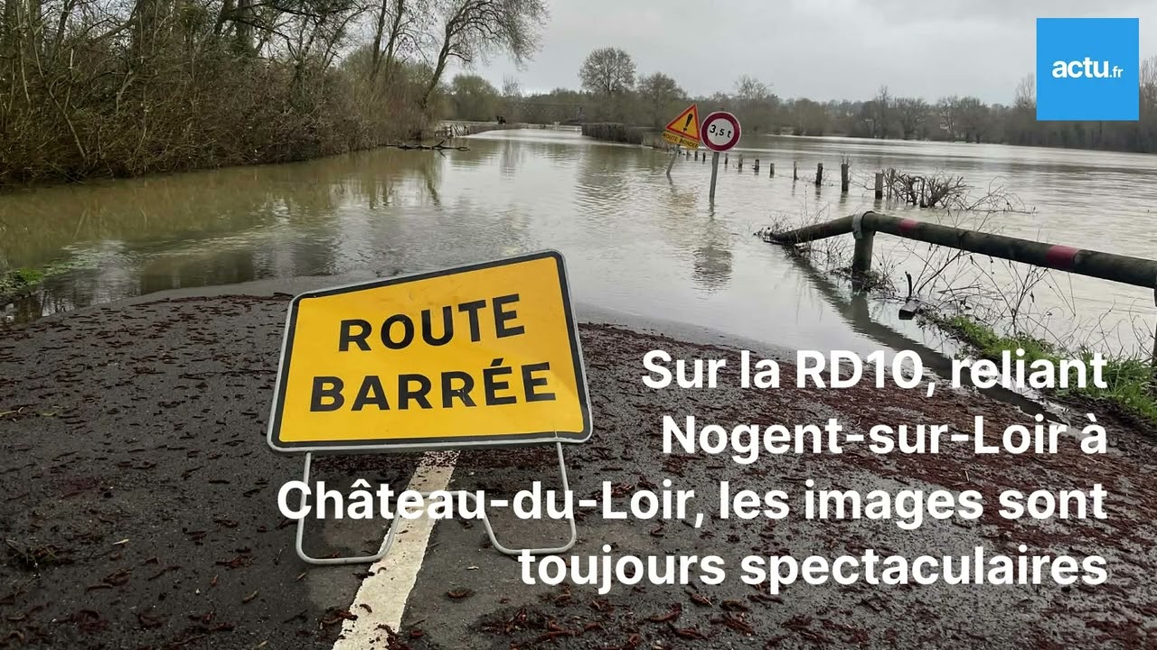 Le Loir en crue, dans le sud Sarthe  des images impressionnantes