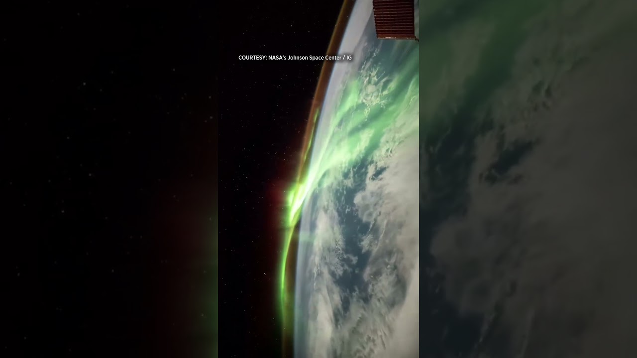 Timelapse: 'Dancing' Aurora ribbons as seen from ISS