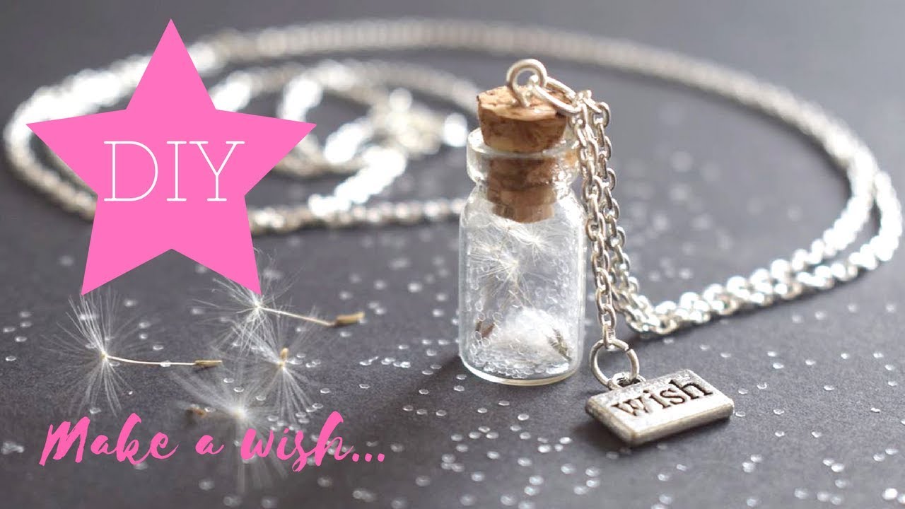 DIY Magic Dandelion Seed Wish Bottle Necklace ✨Perfect Personalized Jewelry Gift Idea! EASY Tutorial