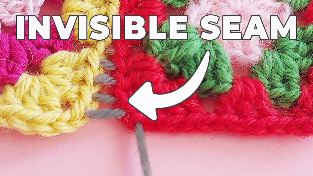 INVISIBLE Seam in Joining Crochet or Knitting. Mattress stitch tutorial