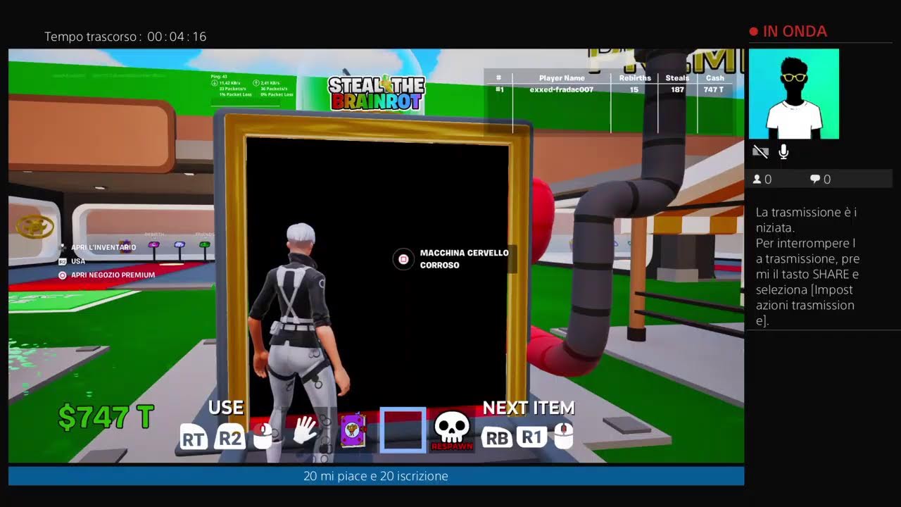 Trasmissione PS4 live di exxed-fradac007