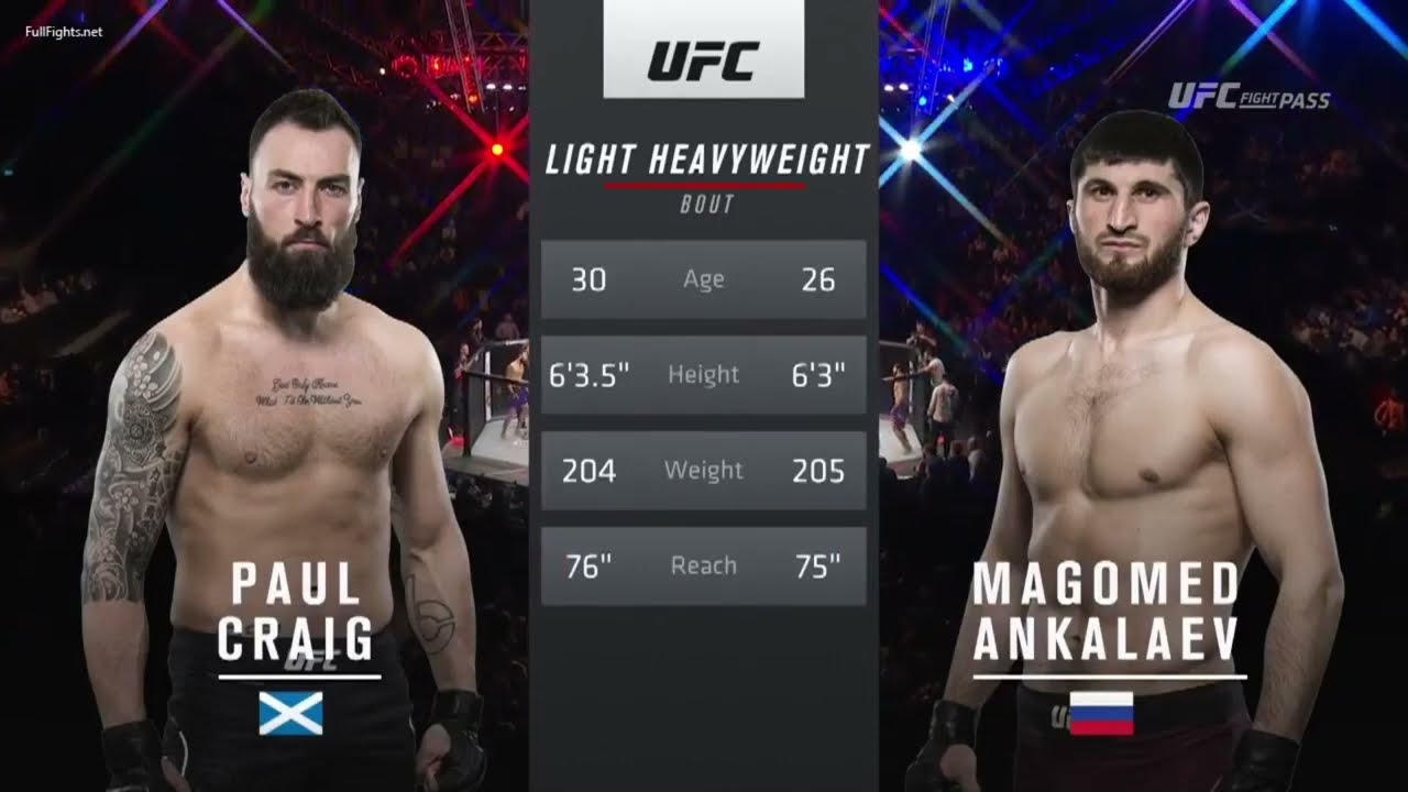 Magomedov Ankalaev Vs. Paul Craig Full Highlights [HD] (60 fps) | Ankalaev pierde
