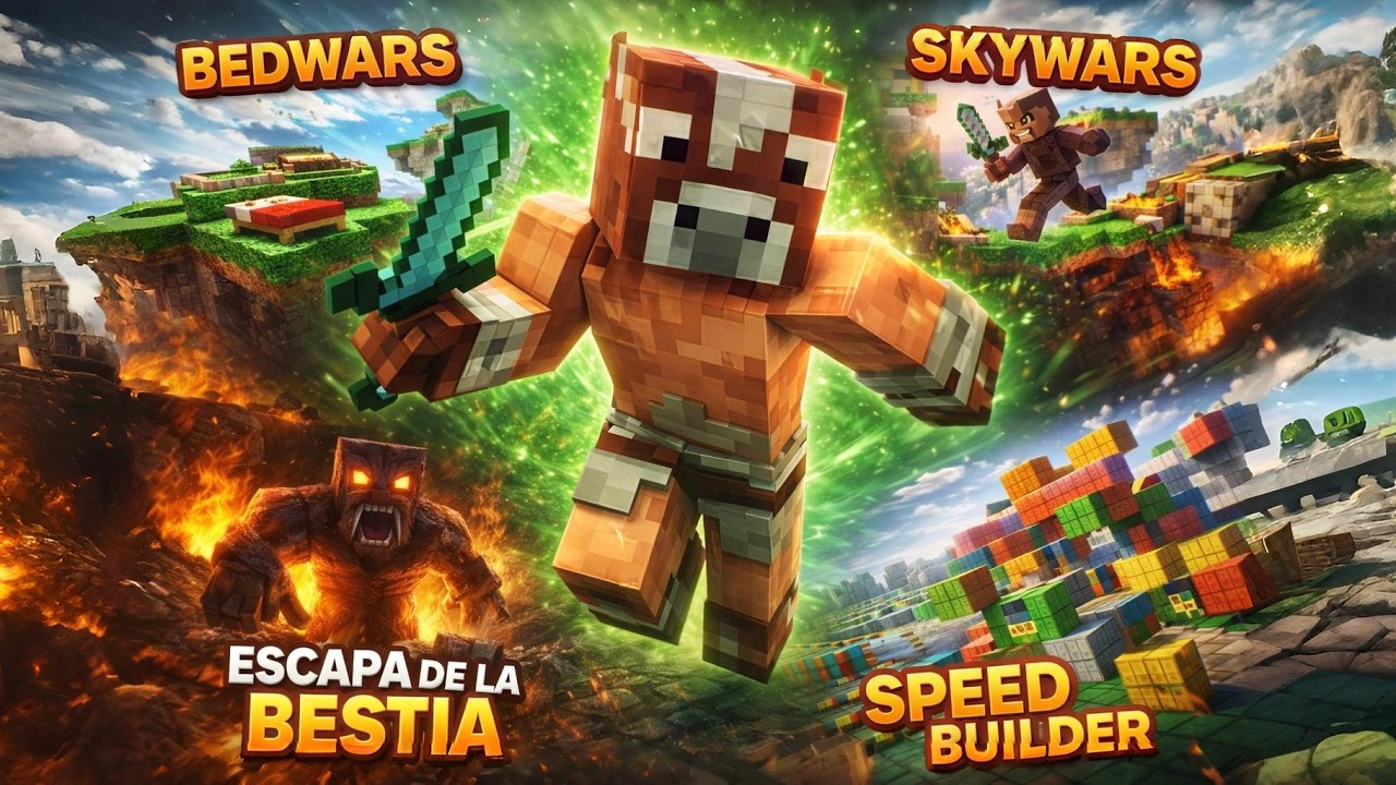 Todo en uno en UniversoCraft /Partidas Locas