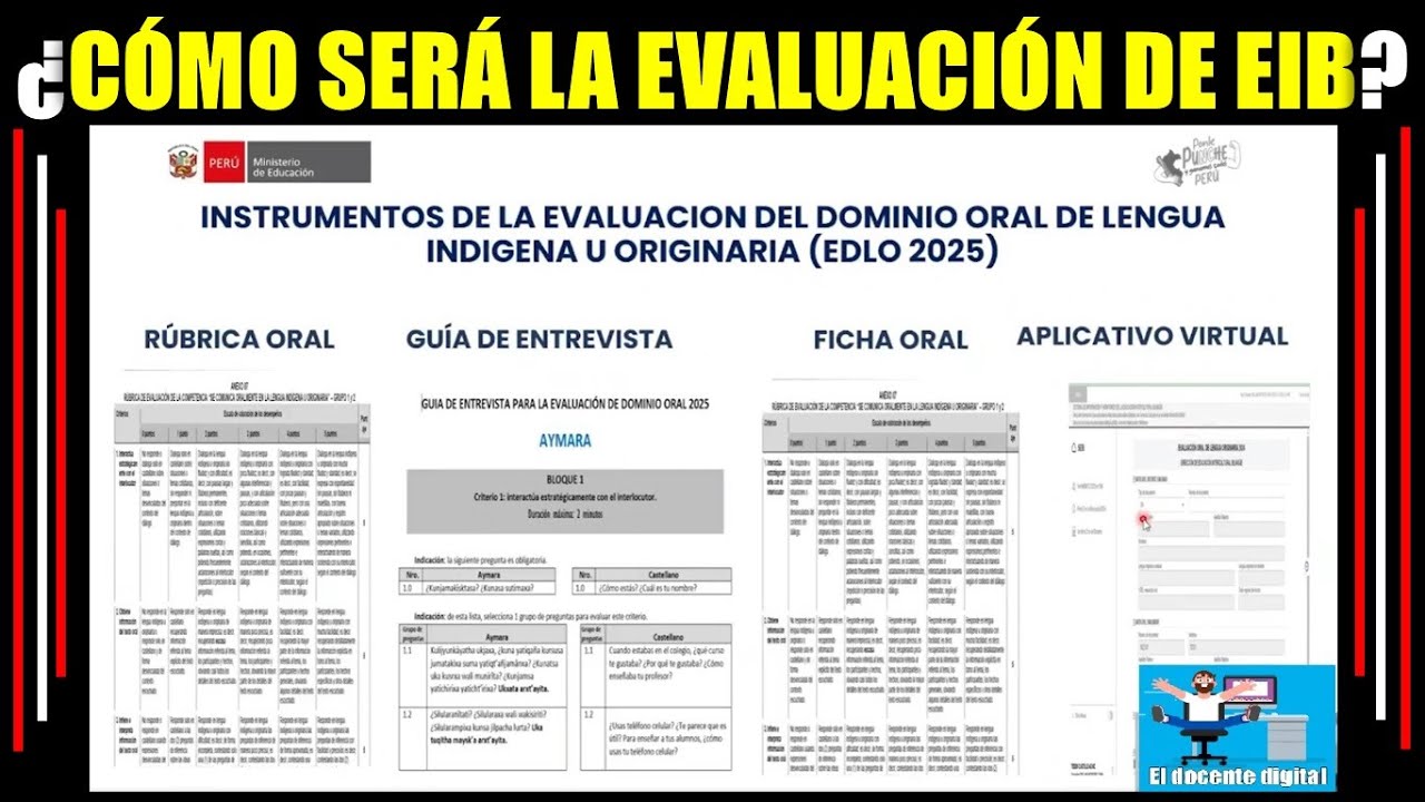 EVALUACIÓN DE DOMINIO DE LA LENGUA ORIGINARIA EIB 2025 ¿CUÁLES SERÁN LOS CRITERIOS? AQUÍ EXPLICAMOS
