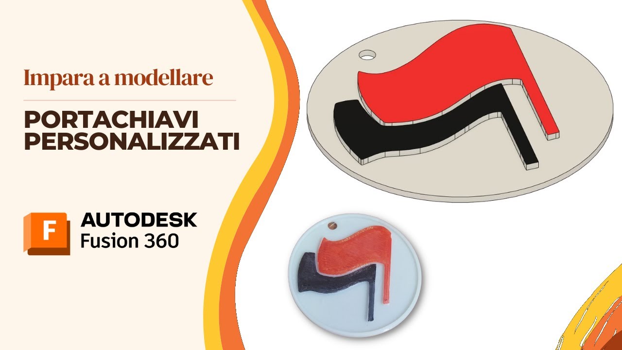 Tutorial Fusion 360 - Portachiavi personalizzati con qualsiasi logo /simbolo