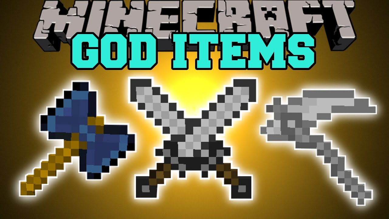 Minecraft: GOD ITEMS (INCREASE DAMAGE, LIGHTNING ANNIHILATION, & MORE!) Mod Showcase