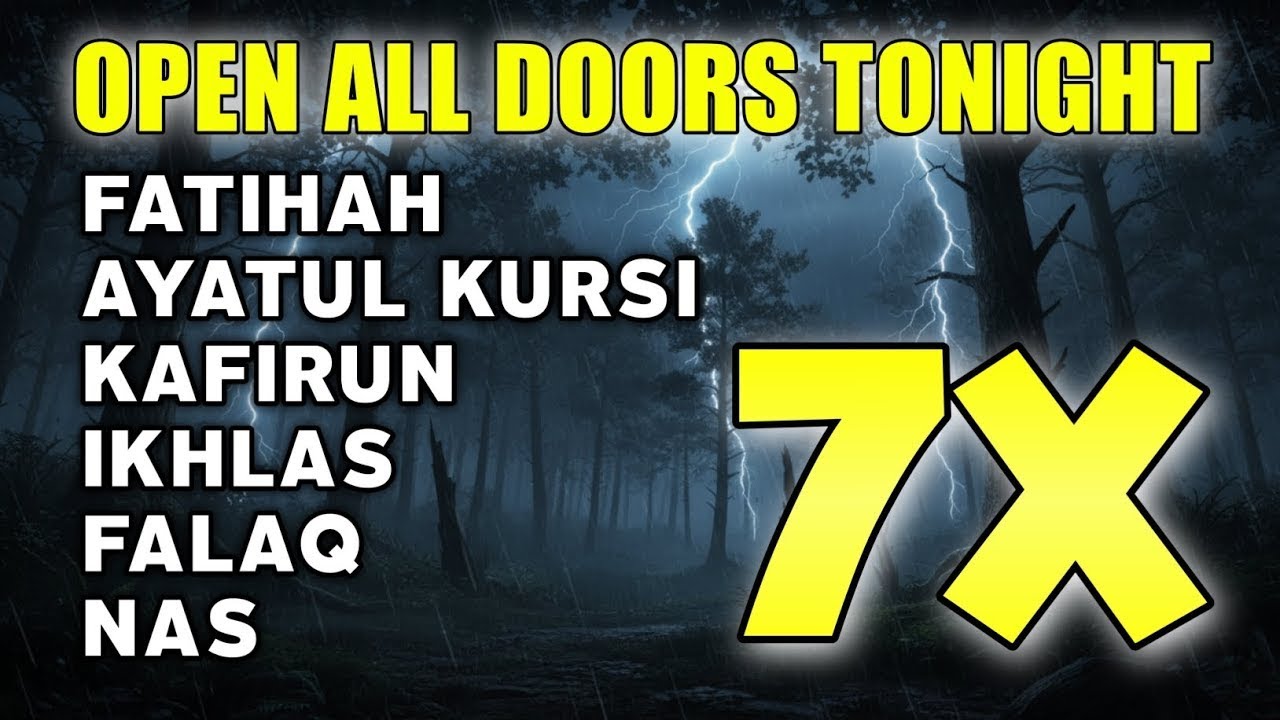 Powerful Ruqyah: 7x Fātiḥah, Āyat Kursī, Ikhlāṣ, Falaq & Nās | Destroy Sihr, Jinn & Evil Eye