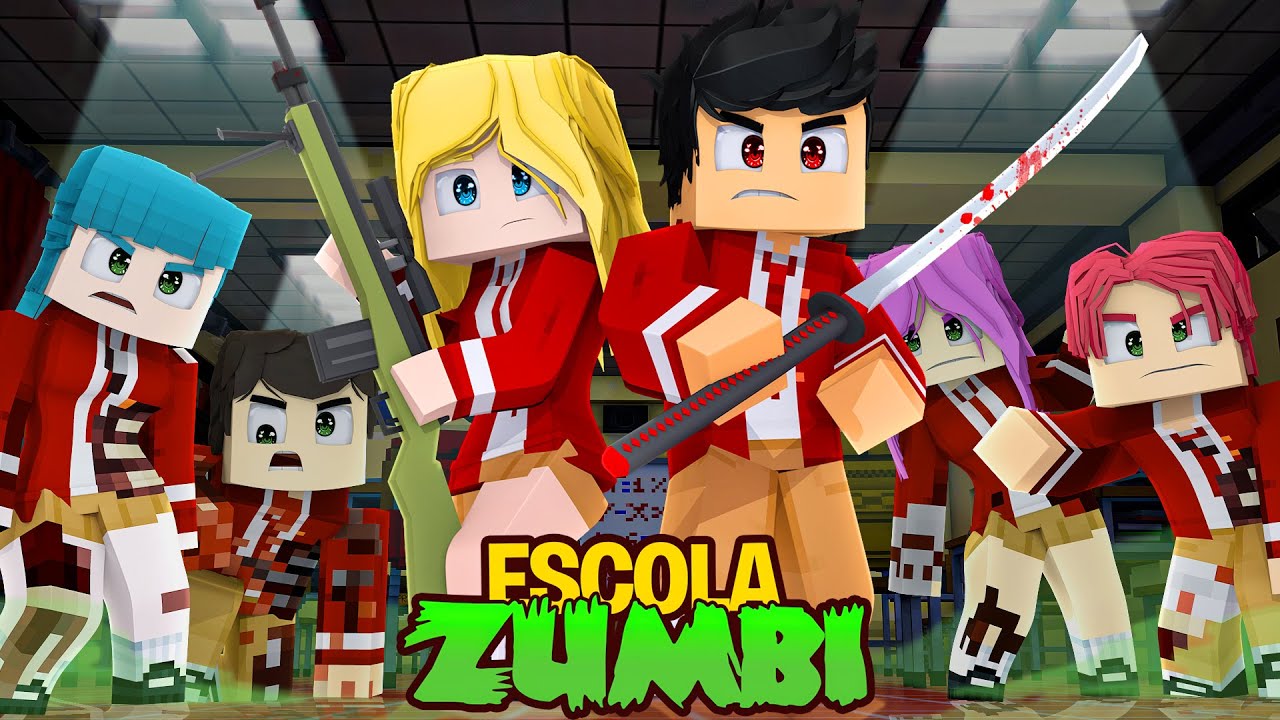 Minecraft: ESCOLA ZUMBI O FILME - COMPLETO! ‹‹ P3DRU ››