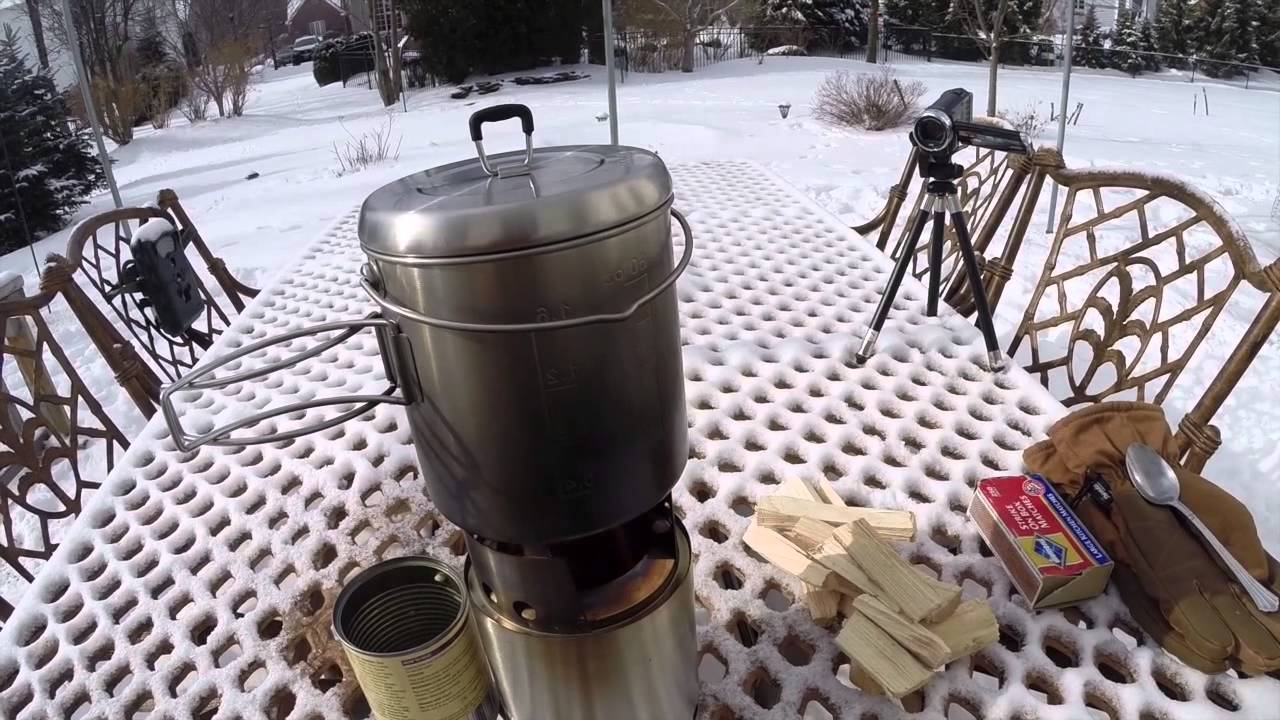 Solo Titan Stove in Winter