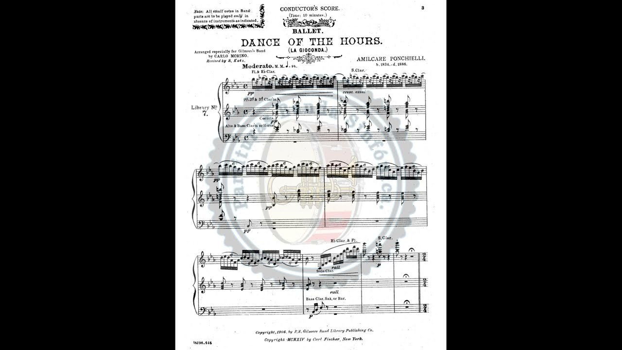 Danse of the Hours Amilcare Ponchielli arr Carlo Morino