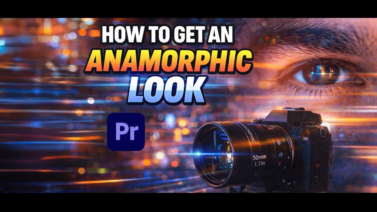 How to get an Anamorphic Look in Premiere Pro! FREE Lens Flares (Link in bio)