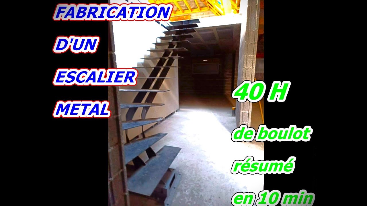 fabrication d'un escalier en métal (acier).