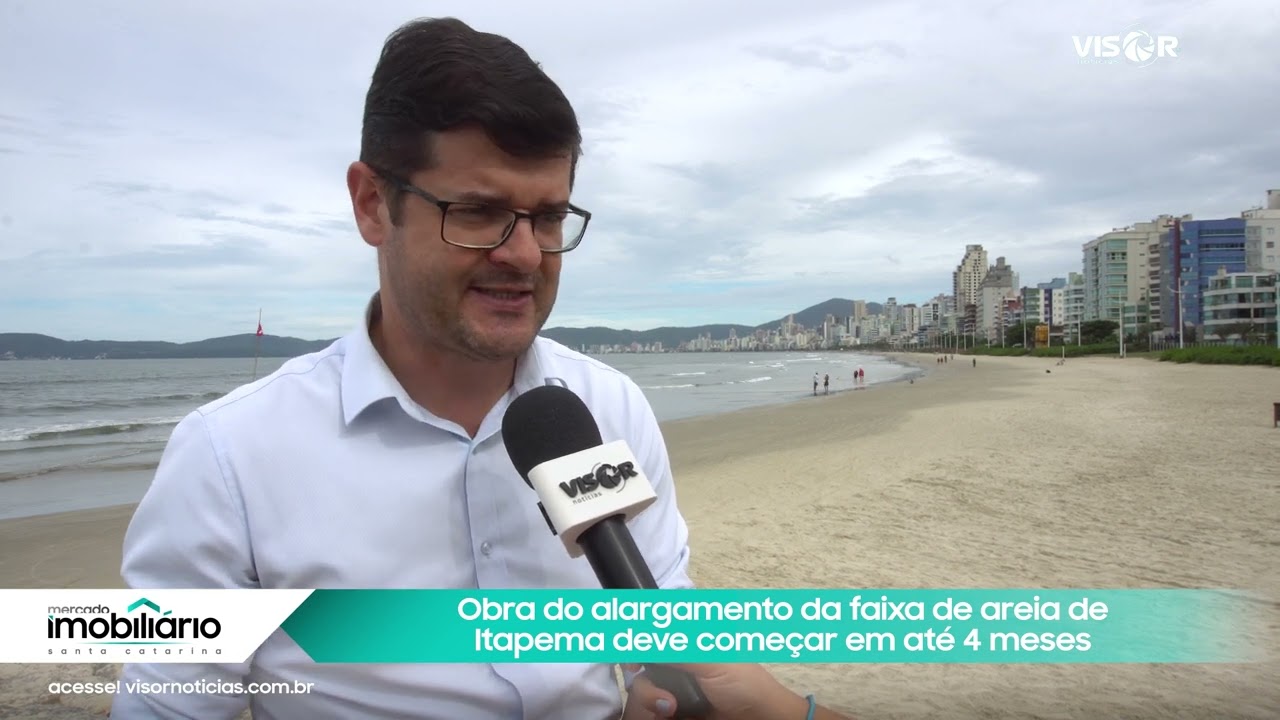 Obra do alargamento da faixa de areia de Itapema deve começar em até 4 meses