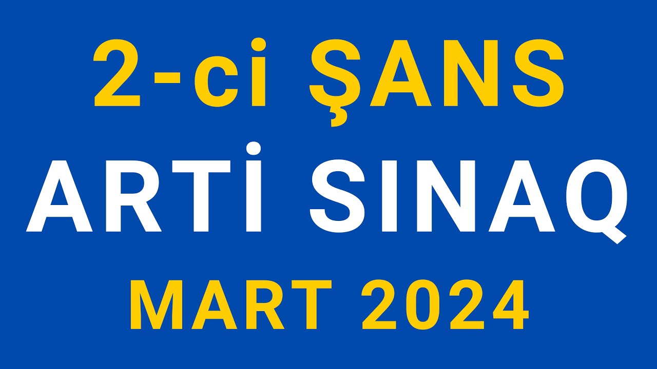 TƏHSİL İNSTİTUTU I SERTİFİKASİYA SINAQ İMTAHANI 2024  I Nail Sadigov
