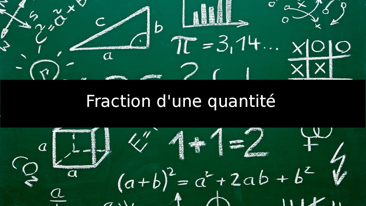 [5ème] Fraction d'une quantité