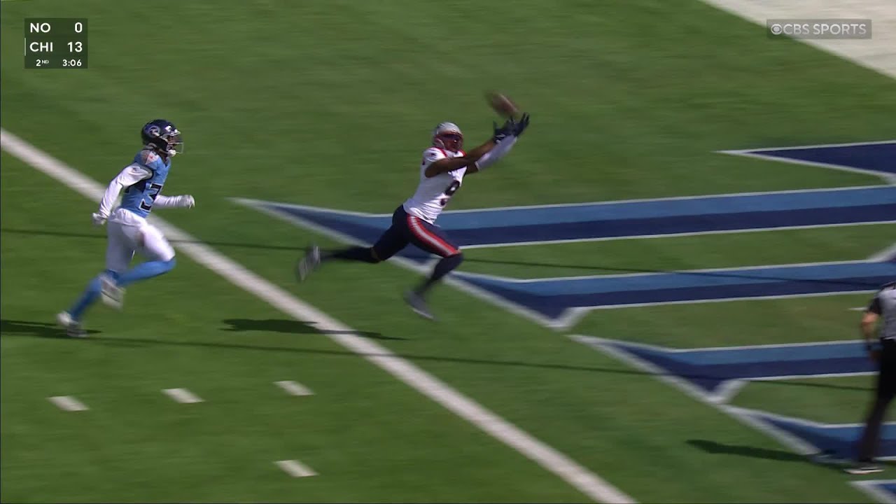Drake Maye Airs it out for the Boutte Touchdown