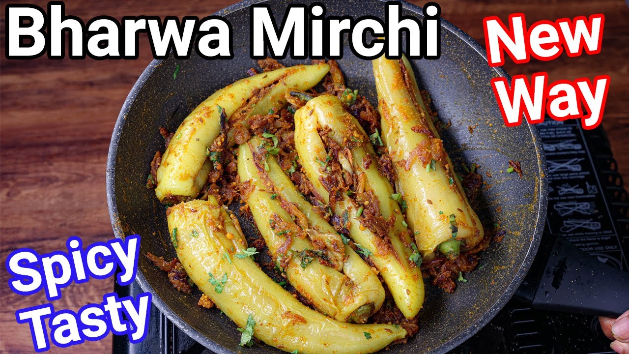 Bharwa Mirchi - Stuffed Green Chilies Dry Sabzi New Way | Mirchi Sabji - Best Side Dish Roti & Rice
