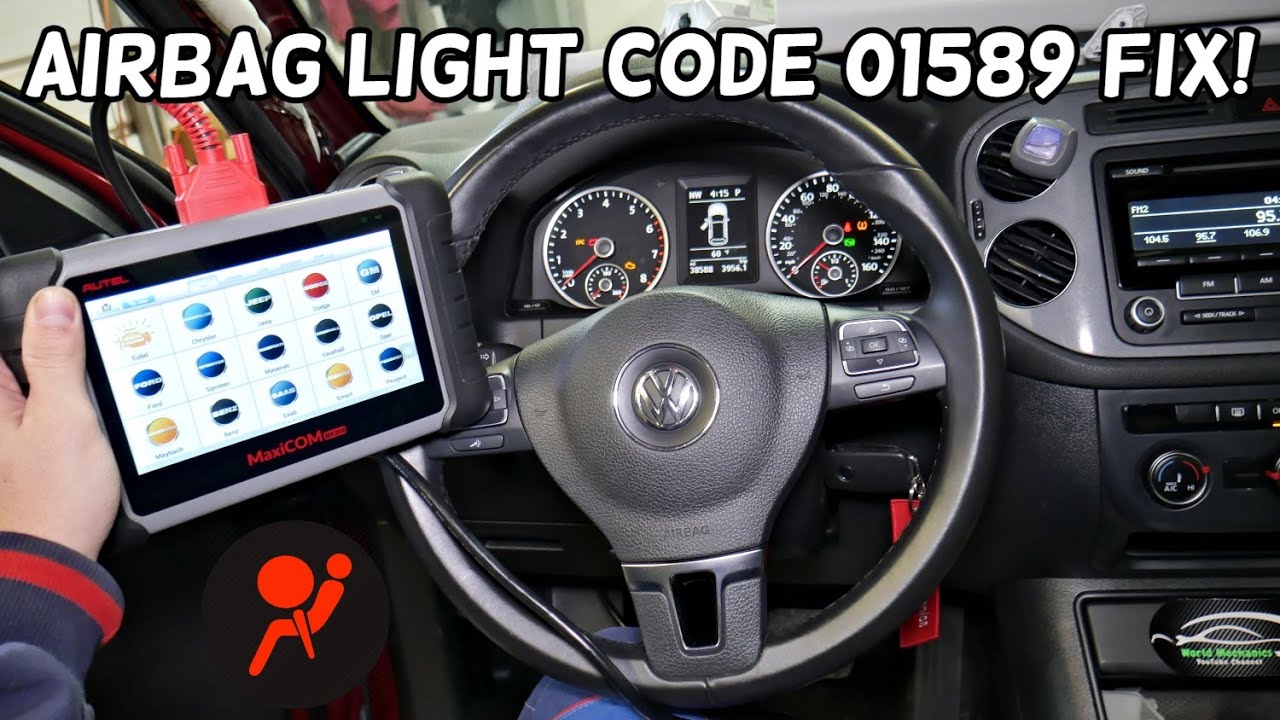 VW TIGUAN AIRBAG LIGHT CODE 01589, AIR BAG CODE 01589