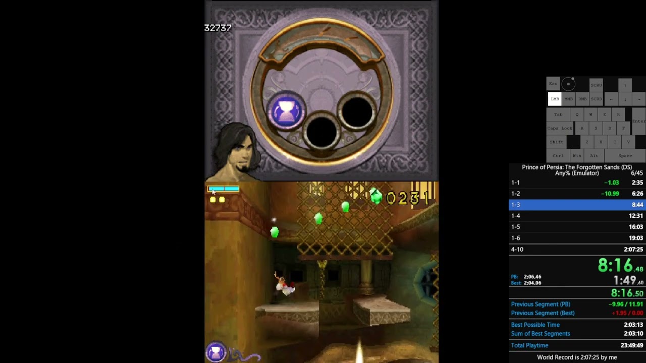 Prince of Persia: The Forgotten Sands (DS) Speedrun World Record - 2:01:27