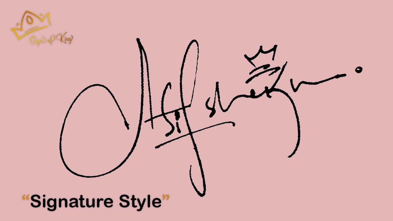 How to Draw Professional  Signature Style | Sign of King