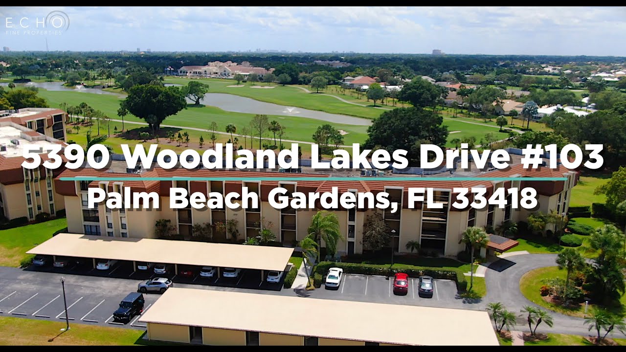 55+ Luxury Home for Sale: 5390 Woodland Lakes Drive #103, Palm Beach Gardens, FL 33418