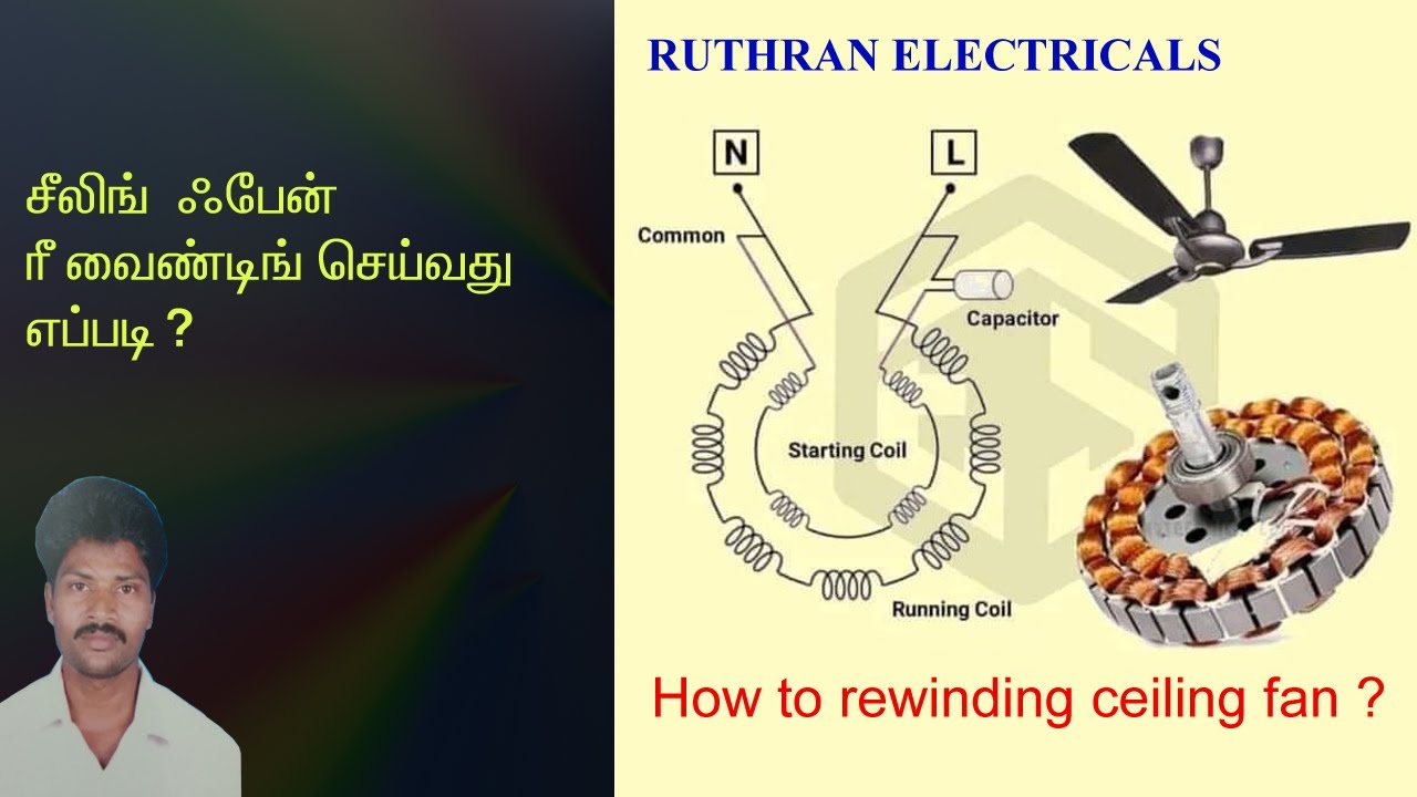 How to rewinding ceiling fan? |  சீலிங் fan ரீ வைண்டிங் செய்வது எப்படி? | Rudhranelectricals