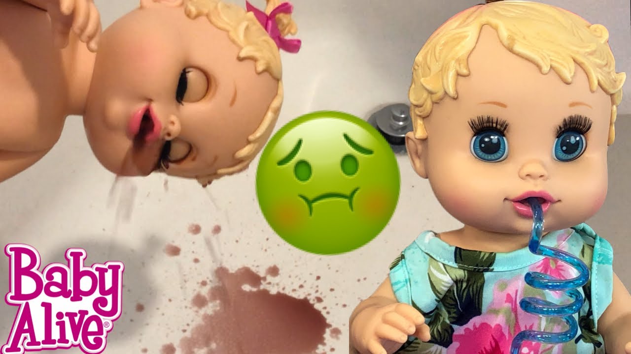 BROKEN Baby Alive 2006 Sips N’ Slurps Doll Throws Up EVERYWHERE After Juice Feeding FAIL!