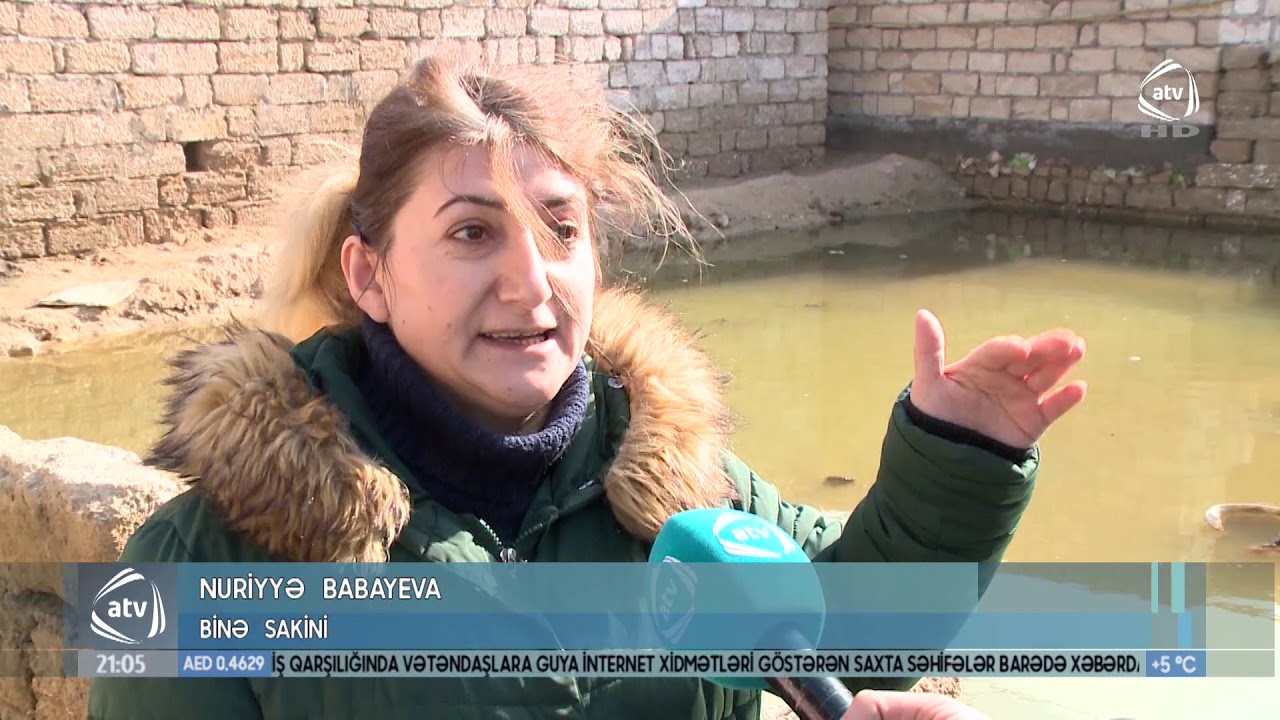 Binə qəsəbəsi Bak avtomat adlanan ərazidə yolu su basıb