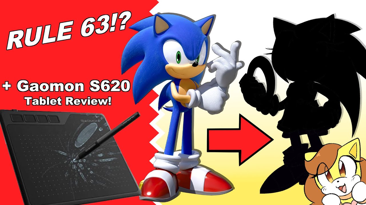 Female Sonic The Hedgehog !? (GAOMON S620 Tablet Review!)