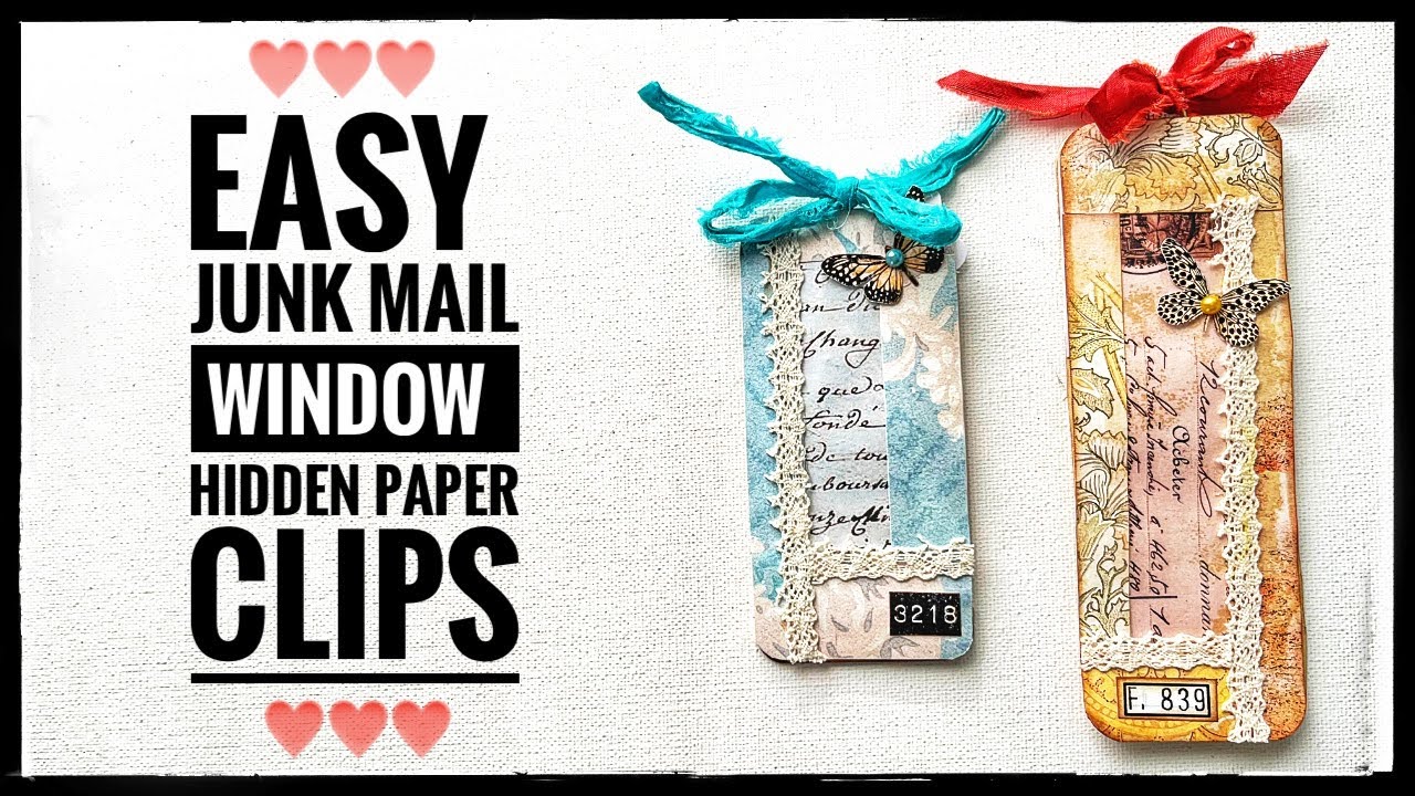 Easy - Junk Mail Window Hidden Paper Clip - Junk Journal