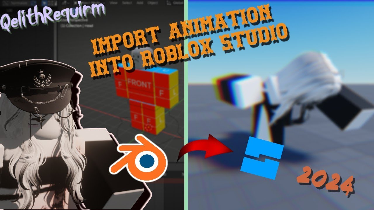 Full Guide : How to export your Blender animation into Roblox Studio [ 2024 ] #roblox