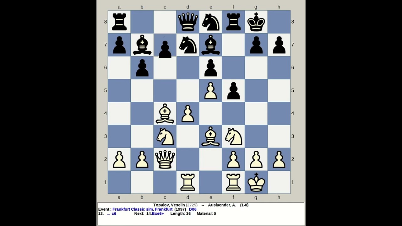 Topalov, Veselin vs Auslaender, A  | Frankfurt Classic Simul Chess 1997, Germany