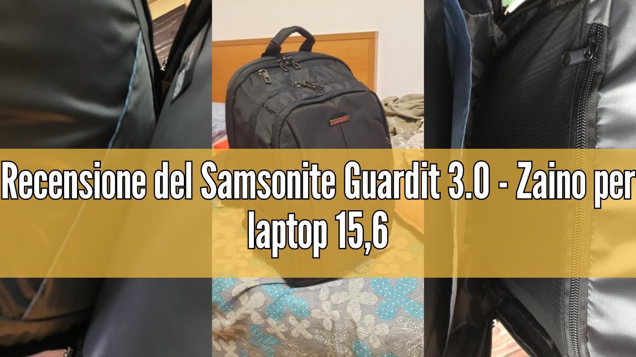 Recensione del Samsonite Guardit 3.0 - Zaino per laptop 15,6 pollici, 44 cm, 22,5 L, nero (nero)