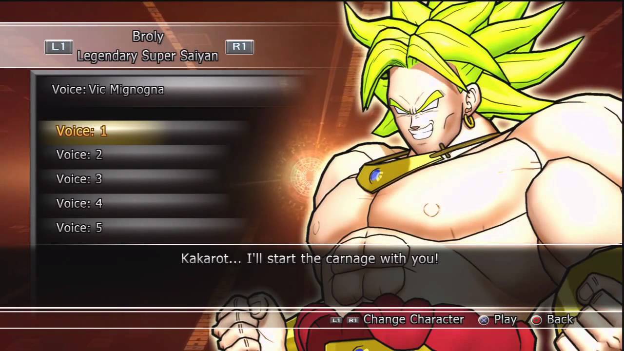 Broly Voice Collection | Raging Blast 2