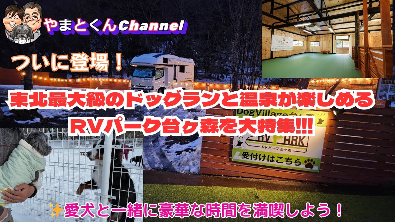 🐾ついに登場！東北最大級のドッグランと温泉が楽しめるRVパーク台ヶ森を大特集✨愛犬と一緒に豪華な時間を満喫しよう！