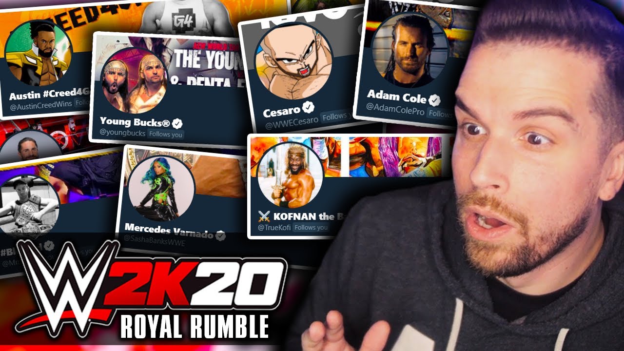 WWE 2K20 Royal Rumble, But I Can Only Draft Wrestlers Who Follow Me