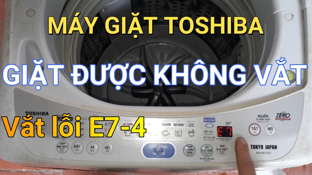 Toshiba washing machine displays error code E7-4