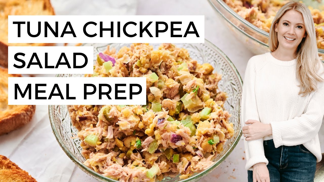 High-Protein Tuna Chickpea Salad | Easy & Healthy Meal Prep Lunch in 5 Minutes!