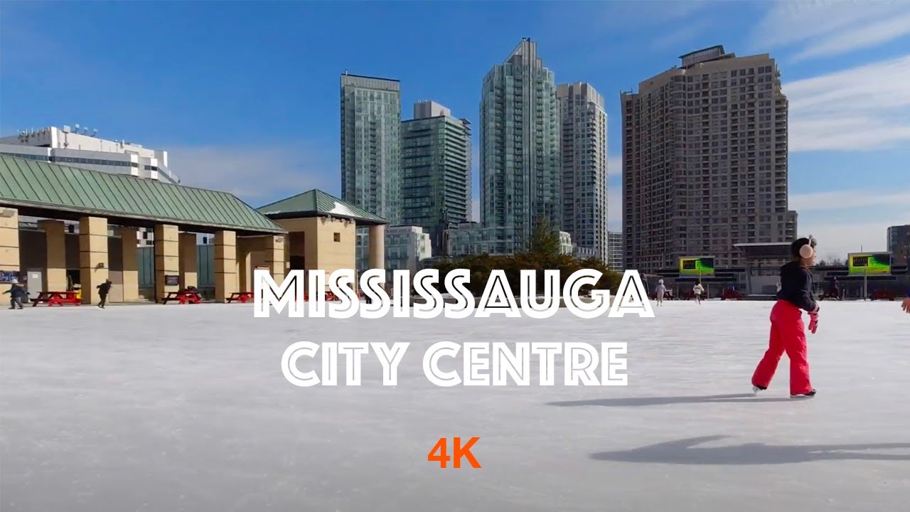 Mississauga, Square One area #CelebrationSquare walking winter day downtown city centre #Mississauga