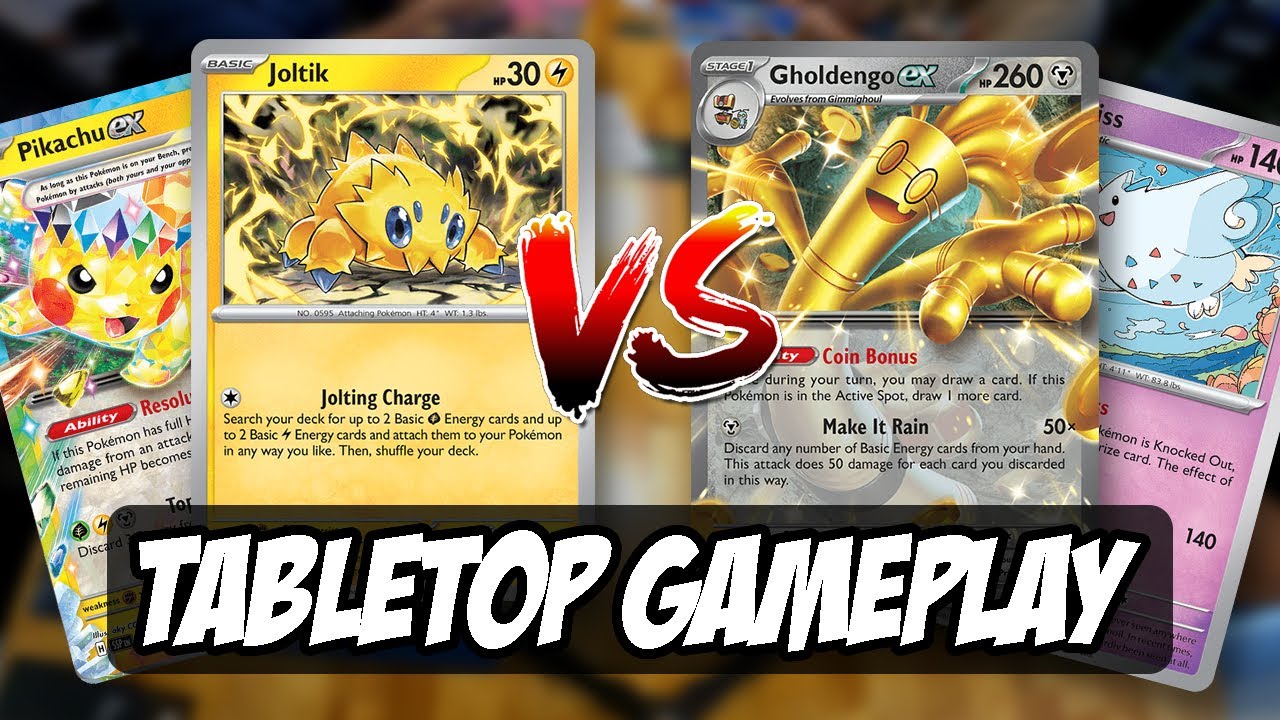 Эта игра была СЛИШКОМ БЛИЗКАЯ | Настольный геймплей Gholdengo Ex против Joltik Box