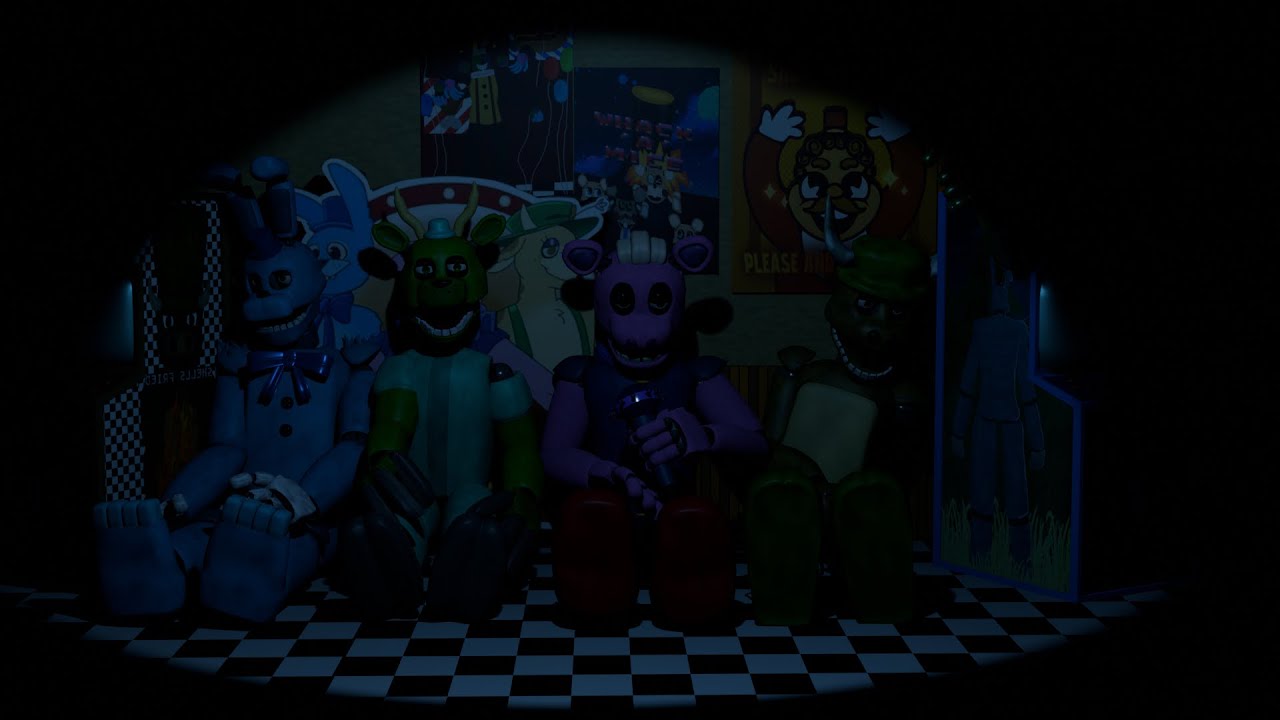 Fnaf 2 movie scene but with Penny’s Grilled & Fried characters 