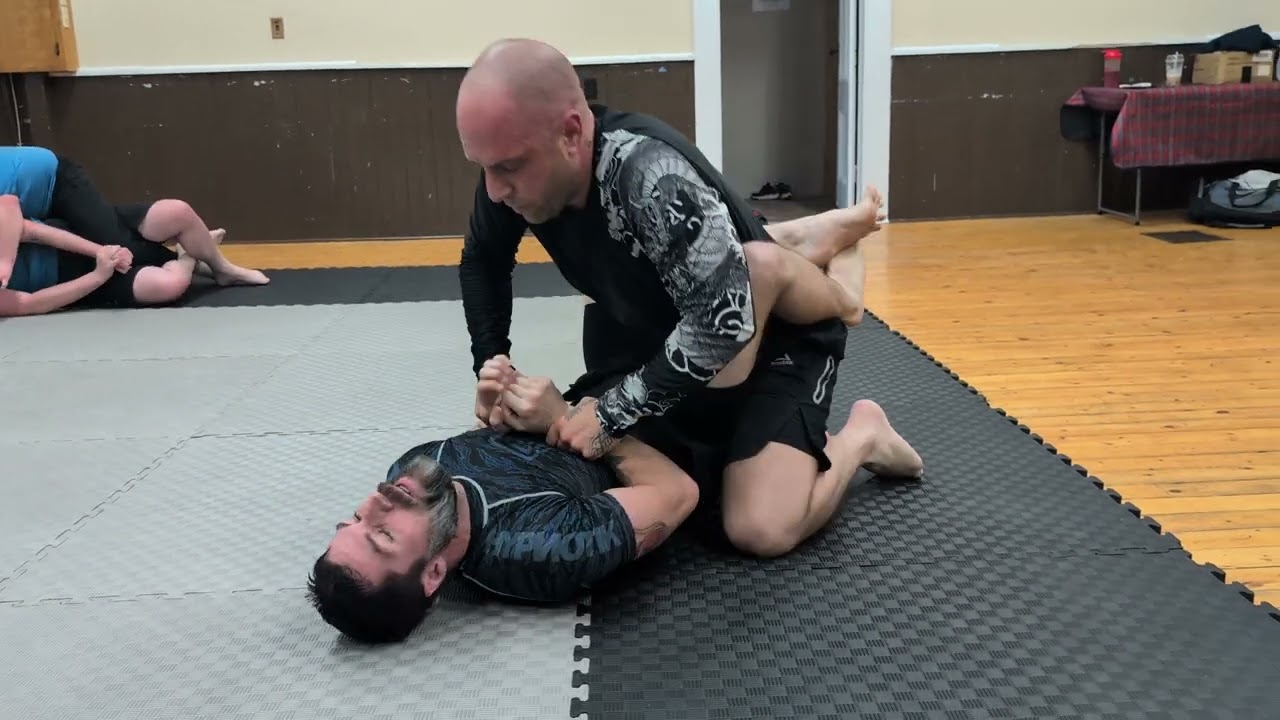 North Alton white belt throw down #2: Mike vs Scott