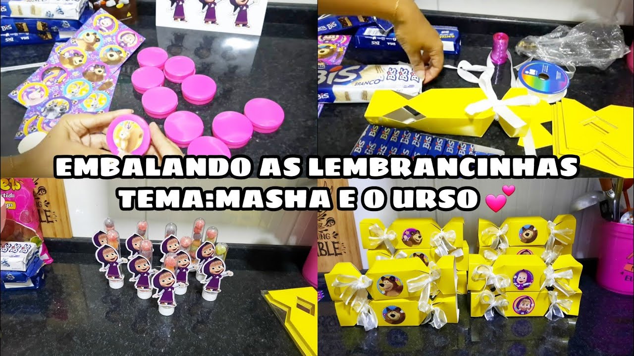 EMBALANDO AS LEMBRANCINHAS ANIVERSÁRIO MASHA E URSO - EVELYN FAZ 3