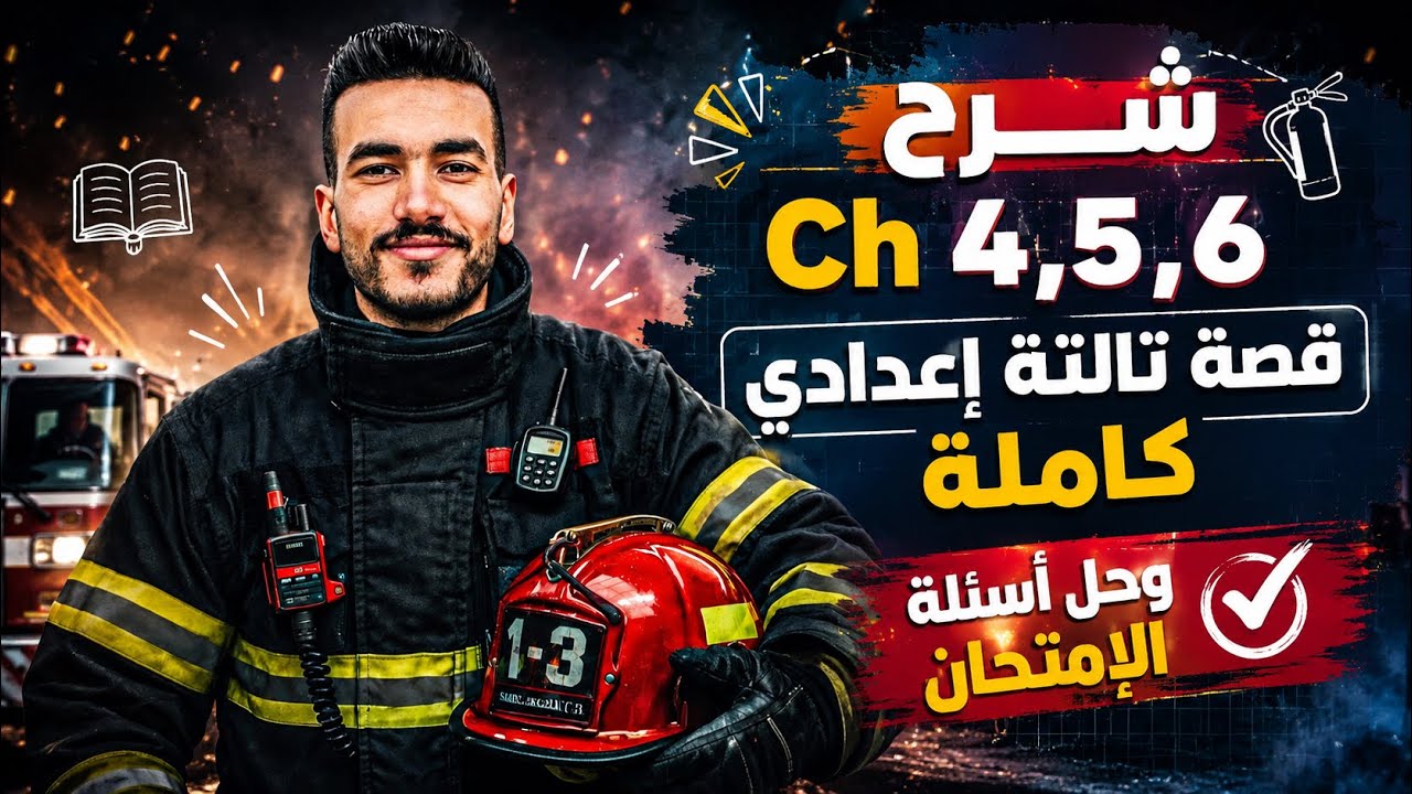 شرح Ch 4,5,6 قصة تالتة إعدادي كاملة وحل أسئلة الإمتحان🔥♥️