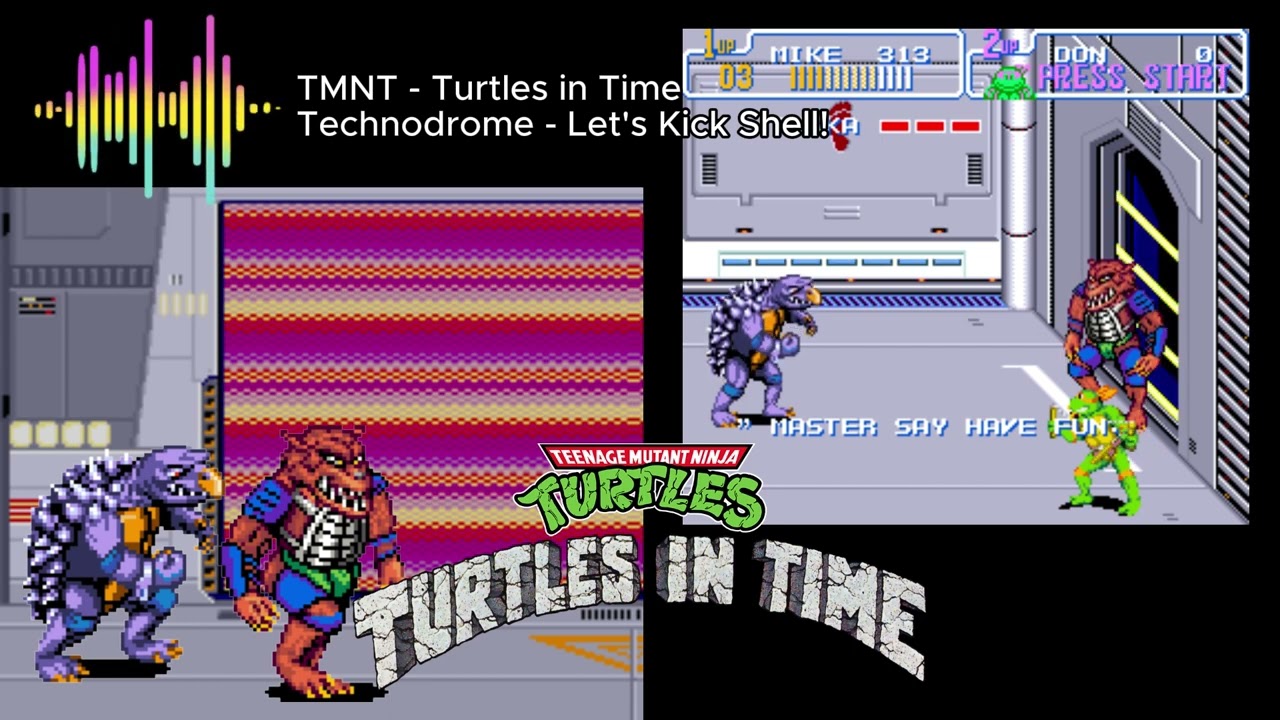 TMNT - Turtles In Time OST Soundtrack - Technodrome - Lets Kick Shell! Theme
