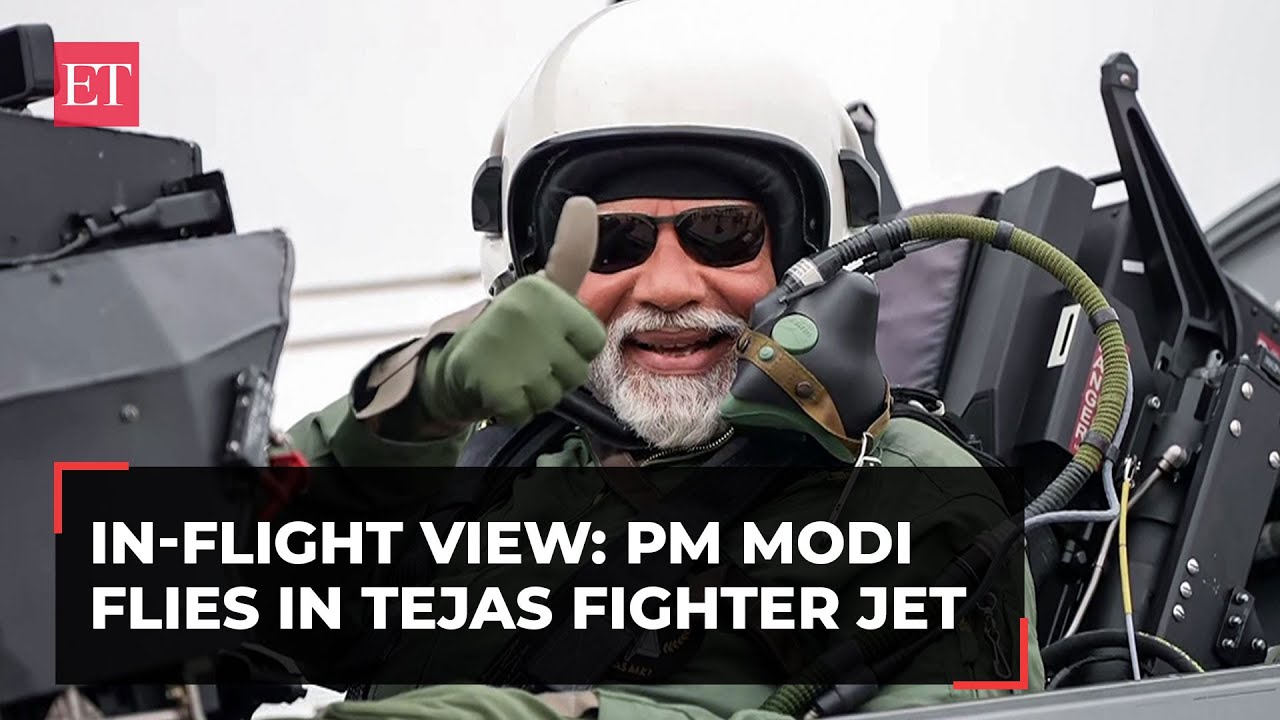 PM Modi flies in Tejas fighter Jet, shares in-flight view from the indigenously built aircraft